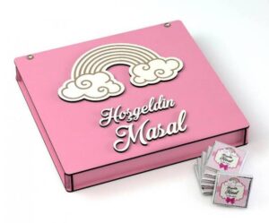 Hoşgeldin Kız Bebek Temalı Madlen Kutulu bebek çikolatalarımız