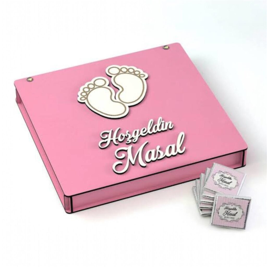 Hoşgeldin Kız Bebek Temalı Madlen Kutu