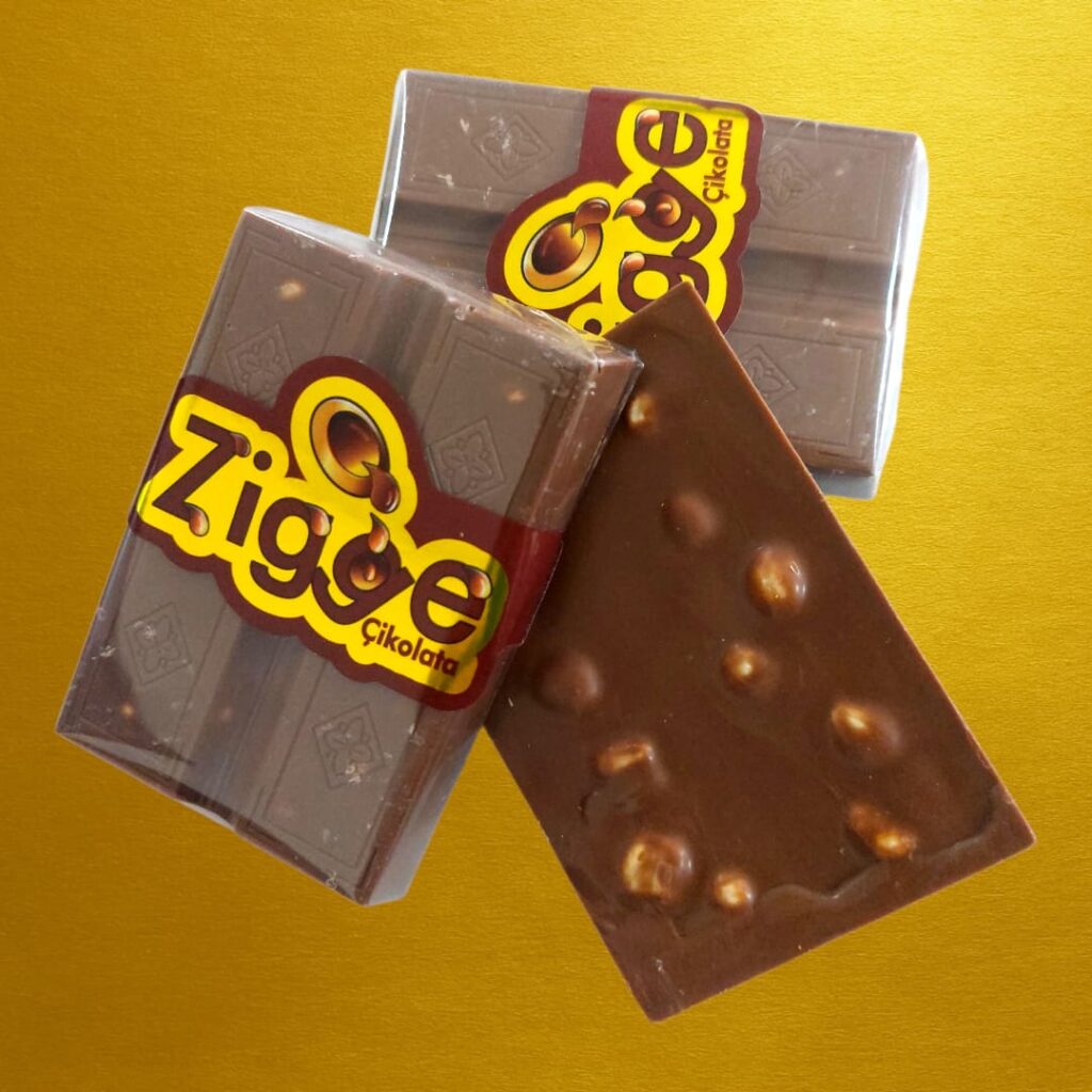 60gr Şeffaf Sargılı Fındıklı Tablet Çikolata